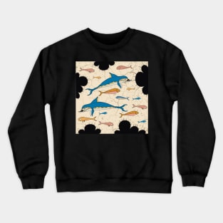 Minoan sea world illustration Crewneck Sweatshirt